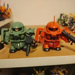 SDガンダム　ザク、シャア専用ザク　BB戦士