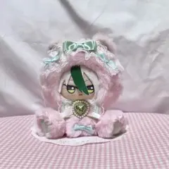 ハンドメイド 着ぐるみ おすわりぬい服 推し活 桃色 黄緑色 d483