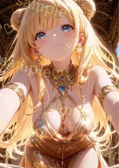 キラキラ　かわいい　AIイラスト　ポスター　A4サイズ　a459