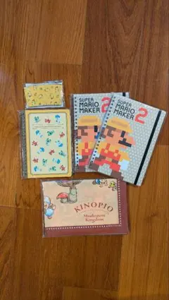 ポケモン・マリオノート　キノピオレジャーシート　カップカバー　セット売り