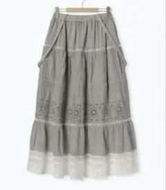 kazumi×Samansa Mos2 サス付き刺繍スカート
