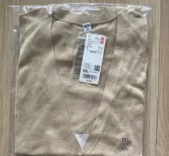 【新品・タグ付き】ライトVネックカーディガン　ベージュ　XXL 大人気完売商品！