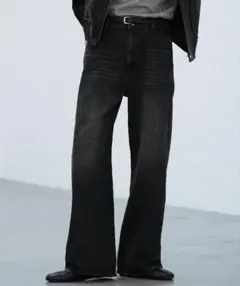 WYMLIDNM CURVED FLARE DENIM SLACKSのサムネイル