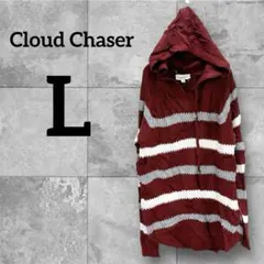 Cloud Chaser 【L】バーガンディ パーカー ニット セーター
