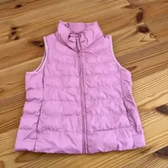 ユニクロ　ベスト　ダウン　ピンク　120