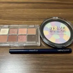 URGLAM マーブルフェイスパウダー、アイシャドウパレットとアイライナーセット