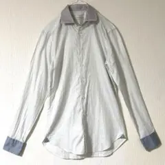 極美品　エトロ　長袖シャツ　Yシャツ　コットン ストライプ　カジュアル