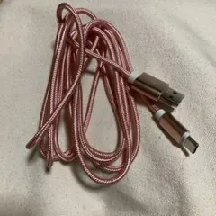 USB type-C 充電ケーブル　ピンク2m