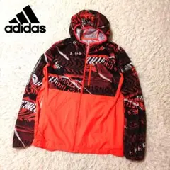 アディダス　メンズ　ランニングウインドブレーカー　オレンジ　サイズXO