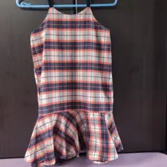 女の子branshes チェック柄ワンピース 140