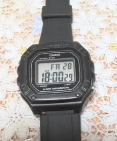 CASIO デジタル腕時計 W-218H ブラック
