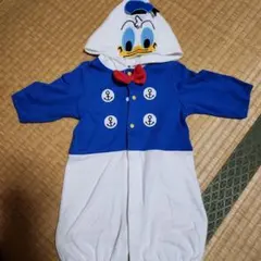 ドナルドダック フード付きロンパース