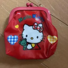 ハローキティ コインケース 赤 可愛い 小銭入れ がま口 レトロ ミニ財布