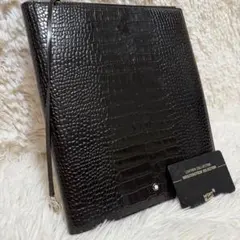 【美品✨】 MONTBLANC 二つ折り財布 クロコ 型押し カードケース 茶 2025年最新】モンブラン 財布 クロコの人気アイテム - メルカリ