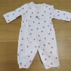 ツーウェイオールさくらんぼ柄 ピンクロンパース 50~70cm