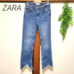 ZARA ザラ ジーンズ デニム ジーパン ダメージ加工 ストレッチ