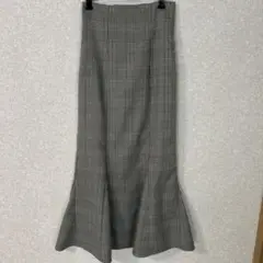 チェック柄 ロングスカート