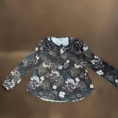 PEACE & PEARLS フラワープリント ブラウス L