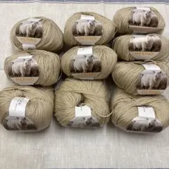 未使用品　メリノウール90％ 50g×10玉　ベージュ　秋冬 毛糸