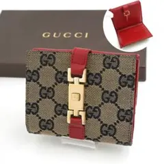 ✨極美品✨　GUCCI ミニ財布　ジャッキー　GGライン インターロッキング