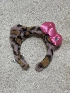 USJ キティちゃんヒョウ柄カチューシャ ピンクリボン
