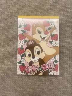 【平成レトロ】チップとデール メモ帳　いちごデザイン