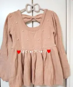 INGNI イング アンゴラ混ペプラムニットトップス フレア ピンク 長袖