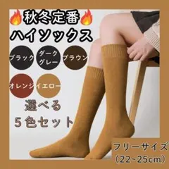 【極暖】選べる5色　ハイソックス 厚手 防寒 レディース ニーハイ 冷え性対策