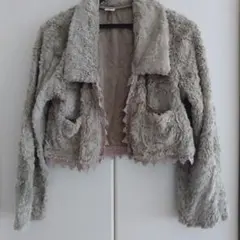axes femme　ファーボレロ　グレー　レディース　Mサイズ　長袖