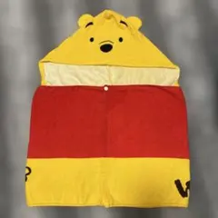 ディズニー　プーさんフード付きタオル　羽織れる