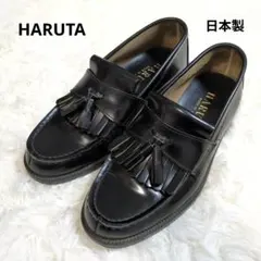 HARUTA✖︎Casselini 】ブラックレザー タッセルローファー - メルカリ
