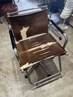 カーミットチェア レザー レッド アウトドア キャンプ 脚 ナット保護