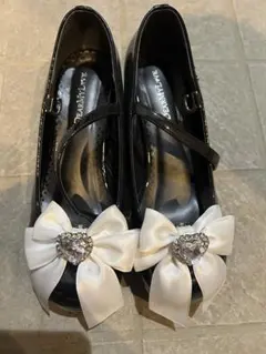 黒 リボン付き ローファー 24.5cm dear my love