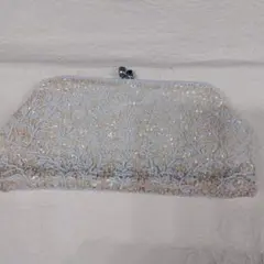 ビーズ刺繍 パーティーバッグ ベージュ