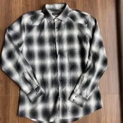 【美品】ZARA MAN オンブレチェックシャツ　ネルシャツ　XL