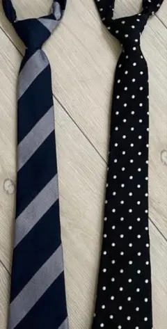 子供用　ネクタイ2本セット 卒業式・入学式　縞柄とドット柄