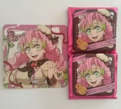 バレンタイン2026 甘露寺蜜璃ギフト缶バッジ✕2枚＋コースター1枚　スタンプ付