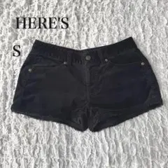 ヒアーズ　ブラック ショートパンツ フリンジ加工　36 コットン