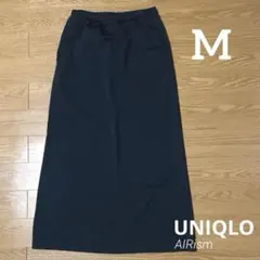 ユニクロ ウルトラストレッチエアリズムロングスカート M ブラック