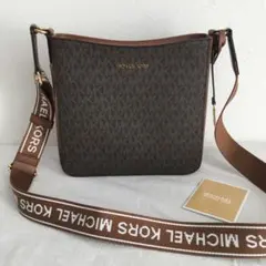 マイケルコース レディース ショルダーバッグ アウトレット キャンバス ブラウン