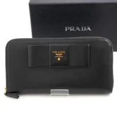 ✨新品未使用✨　PRADA 長財布　サフィアーノ　リボン　アイコン　ラウンドのサムネイル