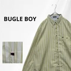 OLD 古着 BUGLE BOY COMPANY ストライプシャツ L イエロー
