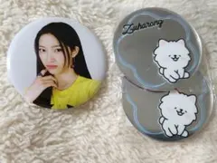 LESSERAFIM カズハ　缶バッチ　ミラー FEARNADA ラキドロ