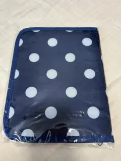 母子手帳ケース ネイビー 水玉模様