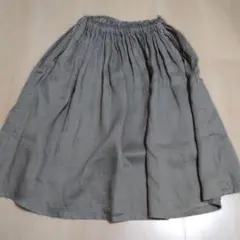 無印良品　リネンフレアスカート　S