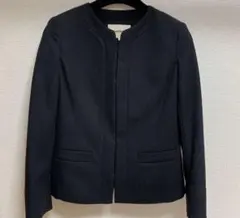 ポールスチュアート　ノーカラージャケット　黒