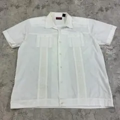 VIVA TROPICAL　開襟　キューバシャツ　XL　ホワイト　半袖　古着のサムネイル