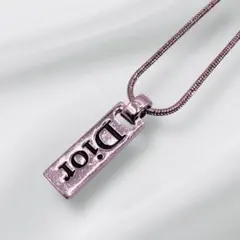 Dior ディオール　Diorロゴ　プレートトップ　スネークチェーン　ネックレス