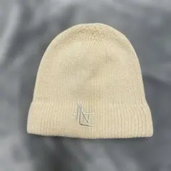 極美品 nanamica ナナミカ ニットキャップ ビーニー アイボリー 白