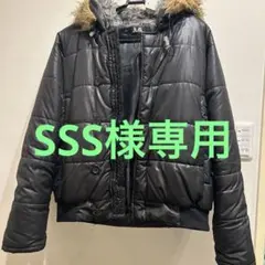 A.G. フード付きブラックダウンジャケット